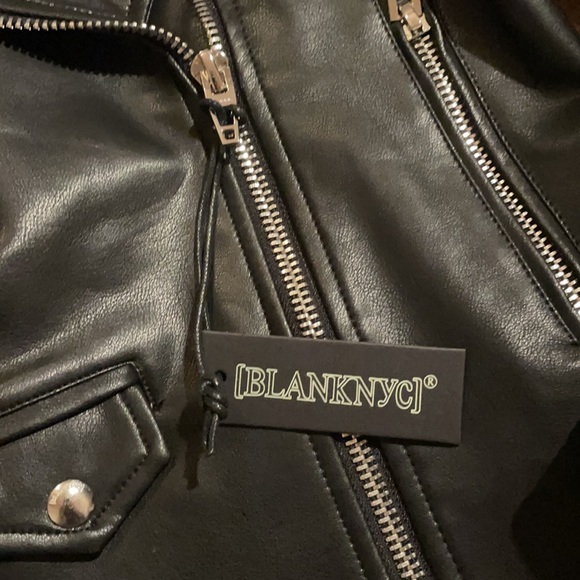 Blank NYC "The One" Faux Leather Jacket Moto Black Small blanknyc NWT NEW Biker - Picture 5 of 11